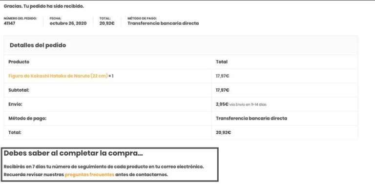 Añadir contenido a la página de agradecimiento de WooCommerce