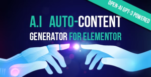 A.I Autocontent for Elementor OpenAI GPT-3